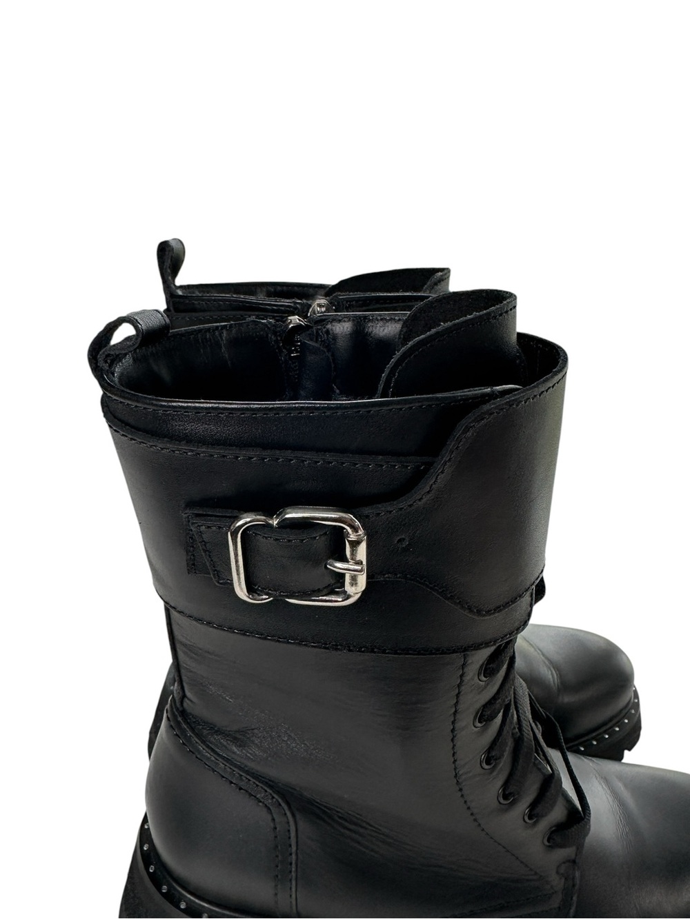 La Canadienne Women's Cody Lace Up Buckled Booties Black Sz: 8 - Picture 5 of 13